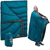 Wise Owl Outfitters Outdoor Camping Blanket – Lightweight Packable Puffy Quilt for Backpacking, Hiking & Travel – Warm Water Resistant Blanket for Cold Weather Camping