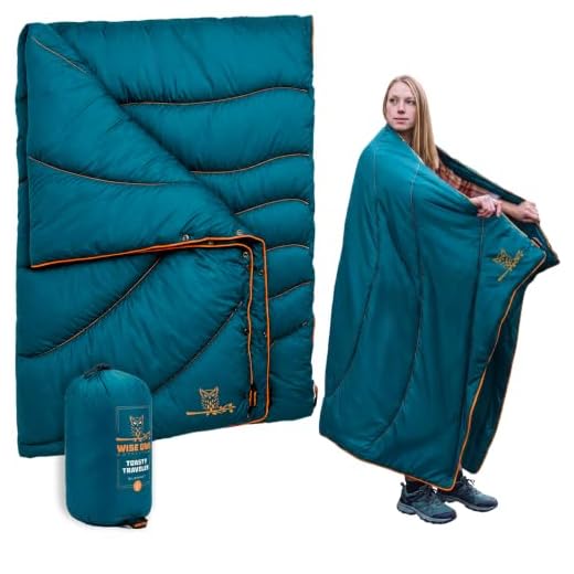 Wise Owl Outfitters Camping Blanket - Packable & Waterproof Warm Camping Quilt - Outdoor Blanket for Stadium, Backpacking, Camping, Travel, and Hiking