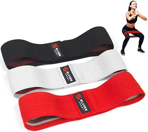 ELVIRE Fabric Resistance Bands| Exercise Bands Set of 3 | Booty Bands for Women Workout Bands Resistance Loops | Leg Bands for Working Out Glute Bands, Squat Bands