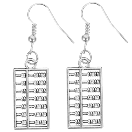 Hoement 女の子向けそろばんチャームピアス レディース用飾りイヤリング シンプルで着脱簡単 に 学教師や理科学生へのプレゼント