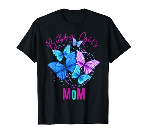 Mom of The Birthday Matching Family Butterfly, Mommy Camiseta