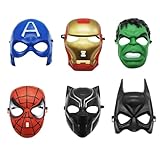 ZeiLaBang Kakadi 6 Stück Superhero Maske,Cosplay Masken,Cosplay Thema Geburtstage,Erwachsene für Maskerade,Tiermasken fürMädchen Junge Geburtstage Karneval Maskerade Rollenspiel