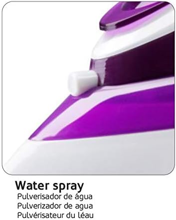 Close-up of the water spray nozzle on the HAEGER Pro Glider 2600 iron.
