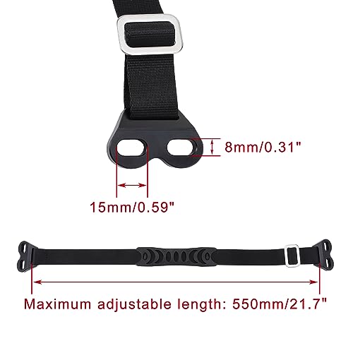 Image of WOOSTAR Two Holes Front Adjustable Tugger Strap Replacement for CRF YZF YZF X WR Suzuki RMZ KXF Kayo T4 T6 Motorcycle Off-Road Vehicle Dirt Pit Bike Motocross Black