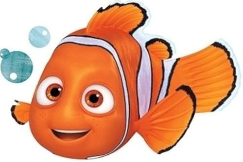 5 Inch Clownfish Clown Fish Finding Dory Nemo 2 Movie Removable Peel Self Stick Adhesive Vinyl Decorative Wall Decal Sticker Art Kids Room Home Decor Boys Children Nursery Baby 5x3 inches