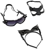 Batman The Dark Knight Rises Deluxe Catwoman Goggles mask, Black, One Size