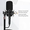 AT2020 Desktop Microphone Stand with Shock Mount & Foam Windscreen, Adjustable Mic Stand Desk with Pop Filter Shockmount for Audio Technica AT2020 AT2020USB+ AT2035 ATR2500 Condenser Microphone Frgyee #5