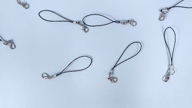Amazon.com: COTOSEY 15 Cell Phone Strap Black/Silver Tone Split