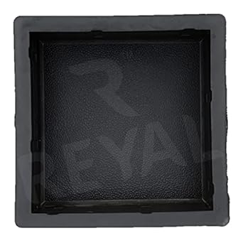 Reyal Black 8x8 Pebble Stone Paver Block Mould 60mm (PVC) Make In India For Outdoor Garden Pathmaker Road Paving Stone Tiles