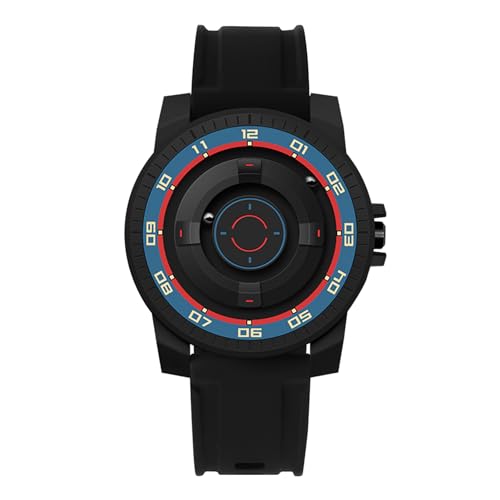 Montre à suspension magnétique haut de gamme au design miroir noir