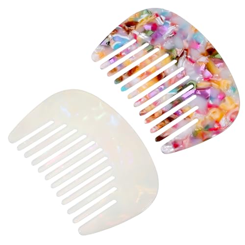 Peines de dientes anchos mini para cabello - 2 piezas miniatura 1