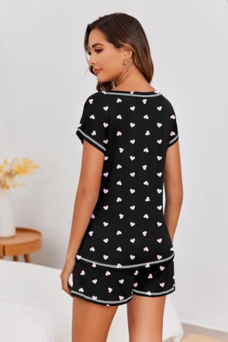 Image of Ekouaer Womens Pajama Sets 2 Piece Pjs Short Sleeve Top and Shorts