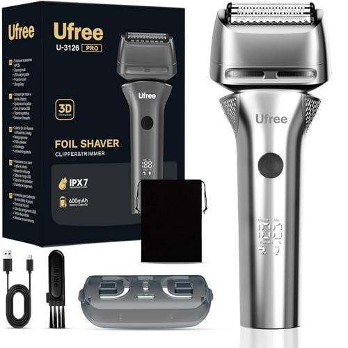 Ufree Foil Shaver with Pop-Up Trimmer, 8,500 RPM Electric Razor