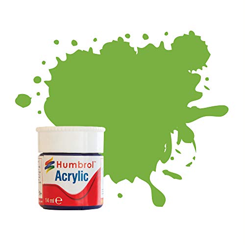 Humbrol, 12 ml acrylic paint, number 38, glossy (lime green)
