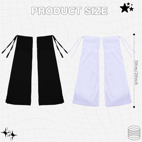 XEPST 2 Pairs Flared Leg Warmers Goth Leg Warmers Harajuku Japanese Long Boot Socks for Women Fashion Accessories3