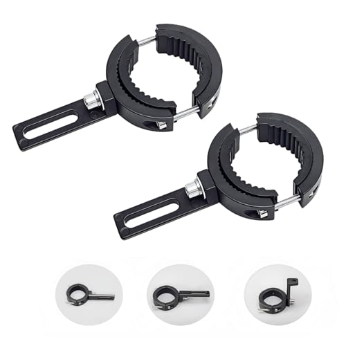 HQTS 2 pièces Support Phare Moto, Support de fixation de phare antibrouillard, Supports de fixation de lampe de fourche avant (38 mm à 60 mm)