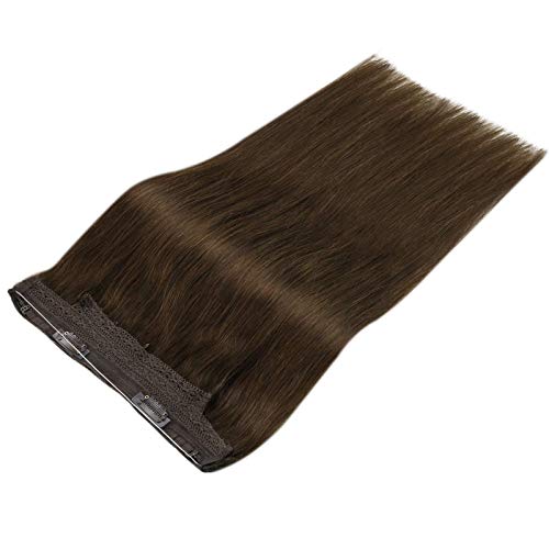 brown 18inch halo hair extensions 80g
