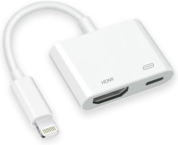 Digital AV HDMI Adapter Compatible with iPhone 14 13 12 11 XS Max XS XR X 8 7 6 5, iPad to HD TV/Monitor/Projector, 1080P Sync Screen Connector