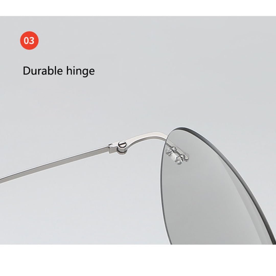 Gafas de sol polarizadas ultraligeras de titanio sin montura