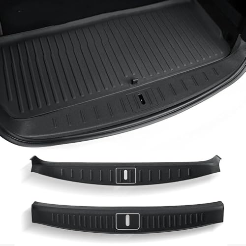 Protector de maletero de goma para viajes en Tesla Model Y y 3 6