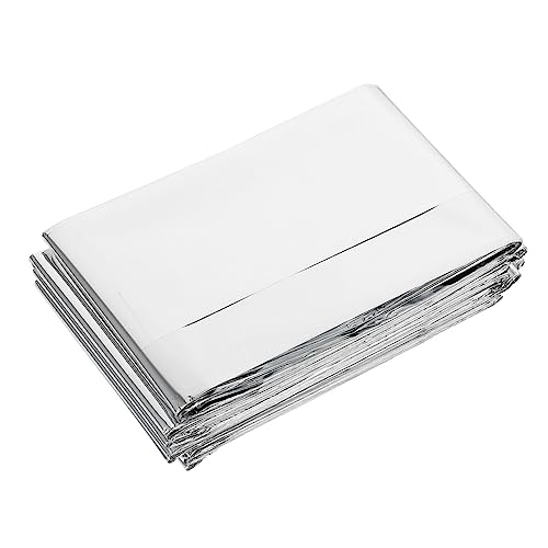 Holibanna 6Pcs Survival Blanket Windproof Foil Thermal Camping Blanket Portable Emergency Insulation for for Hiking and Emergencies