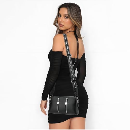 Image of LEMEDE Purse Strap Replacement Crossbody 1.5 inch Wide Shoulder Strap Adjustable Straps Handbag Strap Replacement Belts