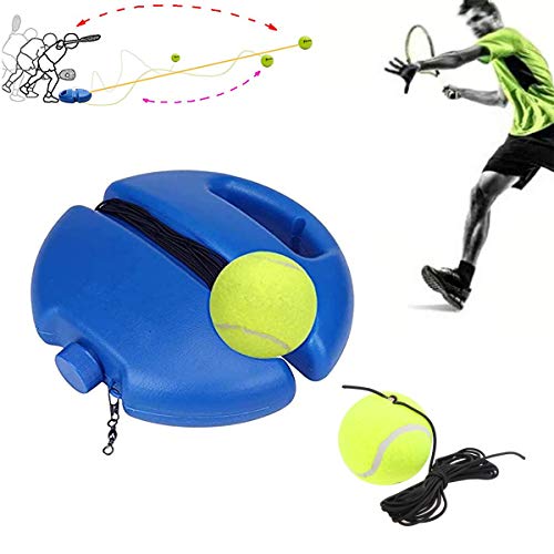 DmHirmg Rebound Baseboard Tennis, Herramienta portátil de Rebote para Ejercicios de Entrenamiento de Tenis con 2 Pelotas de Tenis, Equipo de Ejercicios Deportivos para Principiantes