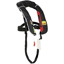 Top Safety Child Life Jacket with Whistle - Auto Inflatable Slim Lifejacket Life Vest PFD for Children Kids Youth - Boating Fishing Sailing Kayaking Surfing Swimming - Adjustable Life Saving Vest
