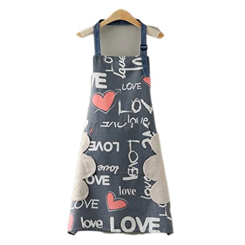 AMbayZ Lienzo de algodón Delantal transpiral de la Cocina de la Cocina de la Cocina de la Cocina a Prueba de Agua y a Prueba de Aceite Trabajando Trabajos Resistentes al Desgaste (Size : F)