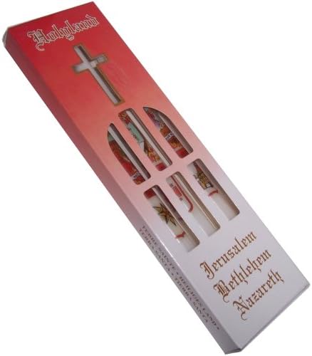 Holy Land Easter Candles - Marked with Jerusalem, Bethlehem and Nazareth