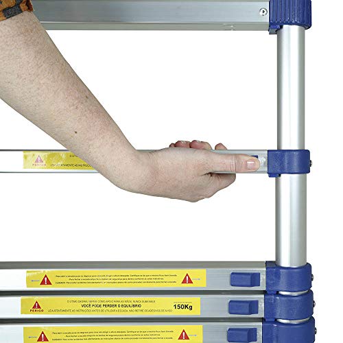 Mor - Escada Telescópica Everest Alumínio 10 Degraus Uso Doméstico E Profissional