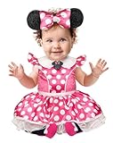 Spirit Halloween Mickey and Friends Baby Pink Minnie Mouse Costume, Officially Licensed, Infant Mouse Halloween Outfit, Unisex Child, Size 6 TO 12 MONTHS Standard, Multicolor