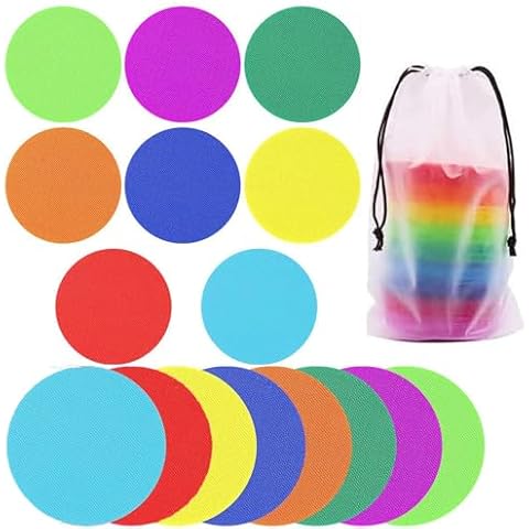 WELSTIK 5" Carpet Spots – Ideal Classroom Carpet Markers, Vibrant Circles Marker Dots for Efficient Early Childhood Education Materials(40 Packs) Cover