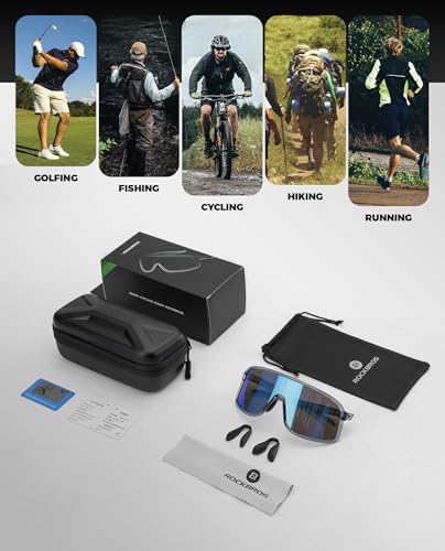 ROCKBROS Photochromic Sunglasses for Men Women Photochromic Cycling Glasses UV Protection Sports Sunglasses