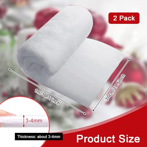ADERTOS Weihnachten Schneedecken 70cmx1m Gefälschte Künstliche Schneedecken Schneematte Weiße Flauschige Weihnachten Schneeteppich Christbaumdecke Baumdecke Kunstschnee Matte für Weihnachtsbaum Winter