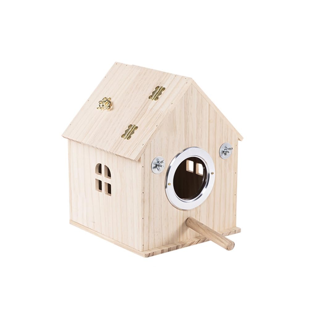 Caja de cría de loros, nido de pájaros colgante, jaula de pájaros, caja de apareamiento de madera para periquitos, cacatúas, periquitos