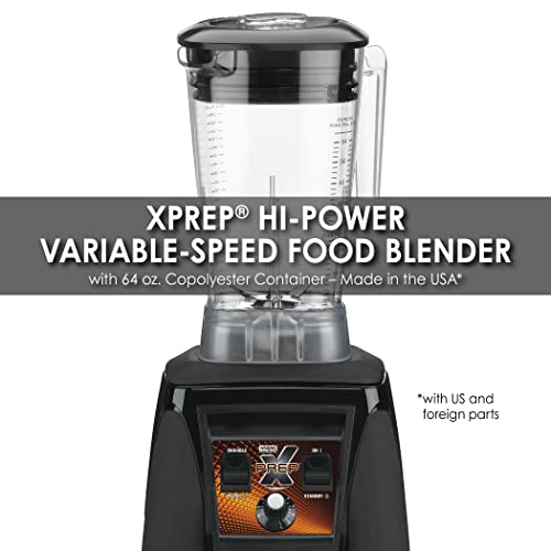 Waring Commercial Mx1200Xtx 3.5 Hp Blender With Variable Speed Dial Controls And A 64 Oz. Bpa Free Copolyester Container, 120V, 5-15 Phase Plug #TOP1