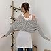 ROKOBN Sweater Scarf with Sleeves,Scarf Sweater Wrap with Sleeves,Knitted Scarf with Sleeves,Scarf with Sleeves for Women (Gray,one Size)