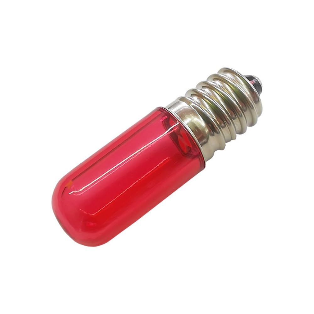 RZL Lighting, Confezione da 20 lampadine a filamento LED AC220V E14/E12 T15 0,5 W indicatore luminoso for frigorifero(Verde,E14)