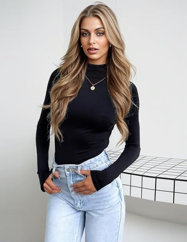 Ekouaer Langarmshirt Damen Thermo Oberteil Basic S-XXL – Bild 3
