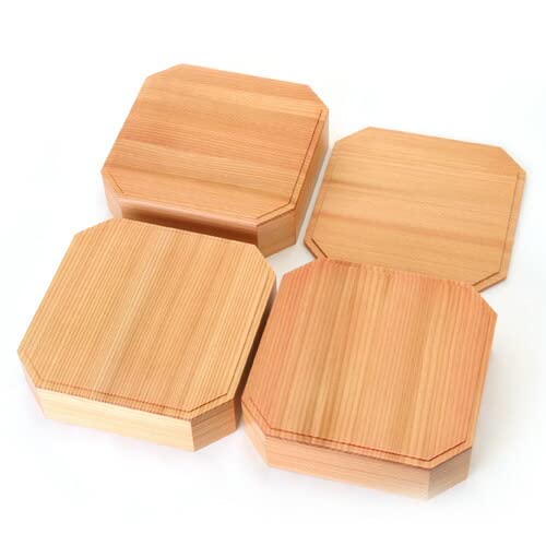 Amazon｜秋田杉 6.5寸 隅切三段重箱 内朱 大館工芸社 日本製 国産