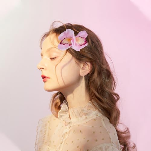 Pinces à cheveux hawaïennes en forme d'orchidée exotique - 7