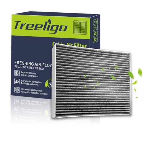 Treeligo CF12772 Cabin Air Filter Replacement for Ford Bronco Sport Escape Explorer Maverick Mustang Mach-E Police Interceptor Utility, Lincoln Aviator Corsair, Coconut Shell Activated Carbon,1 Pack