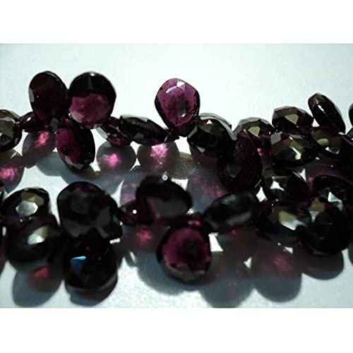 Grenat naturel de qualité supérieure en perles briolette poire pour création