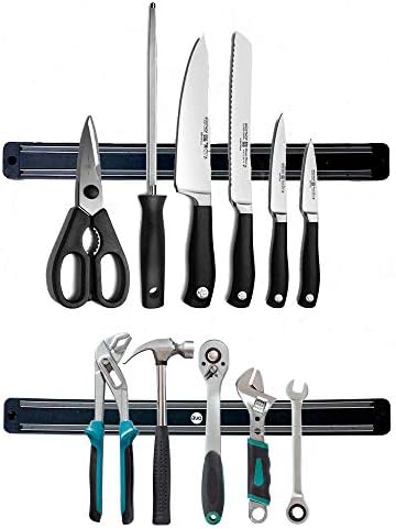 Kitchavo Magnetic Knife Strip Set Of 2 13 Inch Magnetic Knife Holder Tool Rack Storage Display Organizer Multipurpose Kitchen Bar Easy Install