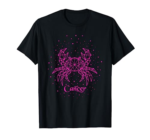 Maglietta con scritta "Cancer The Crab Zodiac Sign Stars Constellation" Maglietta