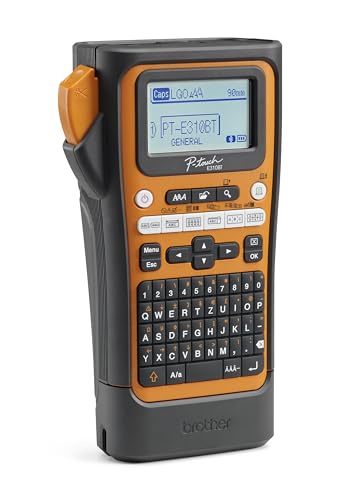 Brother P-Touch E310BTVP professionelles Beschriftungsgerät für 18 mm breite TZE-Schriftbänder und 11,2 mm breite HSe-Schrumpfschläuche, Thermotransferdruck