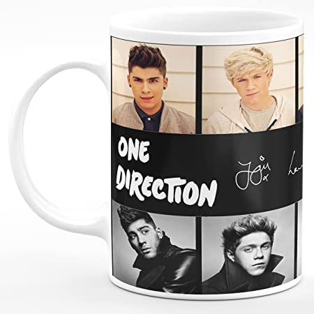 One Direction Signature Army Mugs Gift for Music Lovers Kids Brother Sister Son Daughter Boys Girls Hd Printed HD Printed NDS16Microwave Safe White Ceramic Coffee Mug (350 ml) (MB4 02)