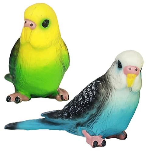 SHINEOFI 2pcs Artificial Birds Toys Plastic Fake Bird Ornaments Lifelike