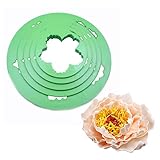 SK 5-Piece Peony Fondant Cutters Set Sugarcraft Modeling Tools Kit for Cake Decoration Green
